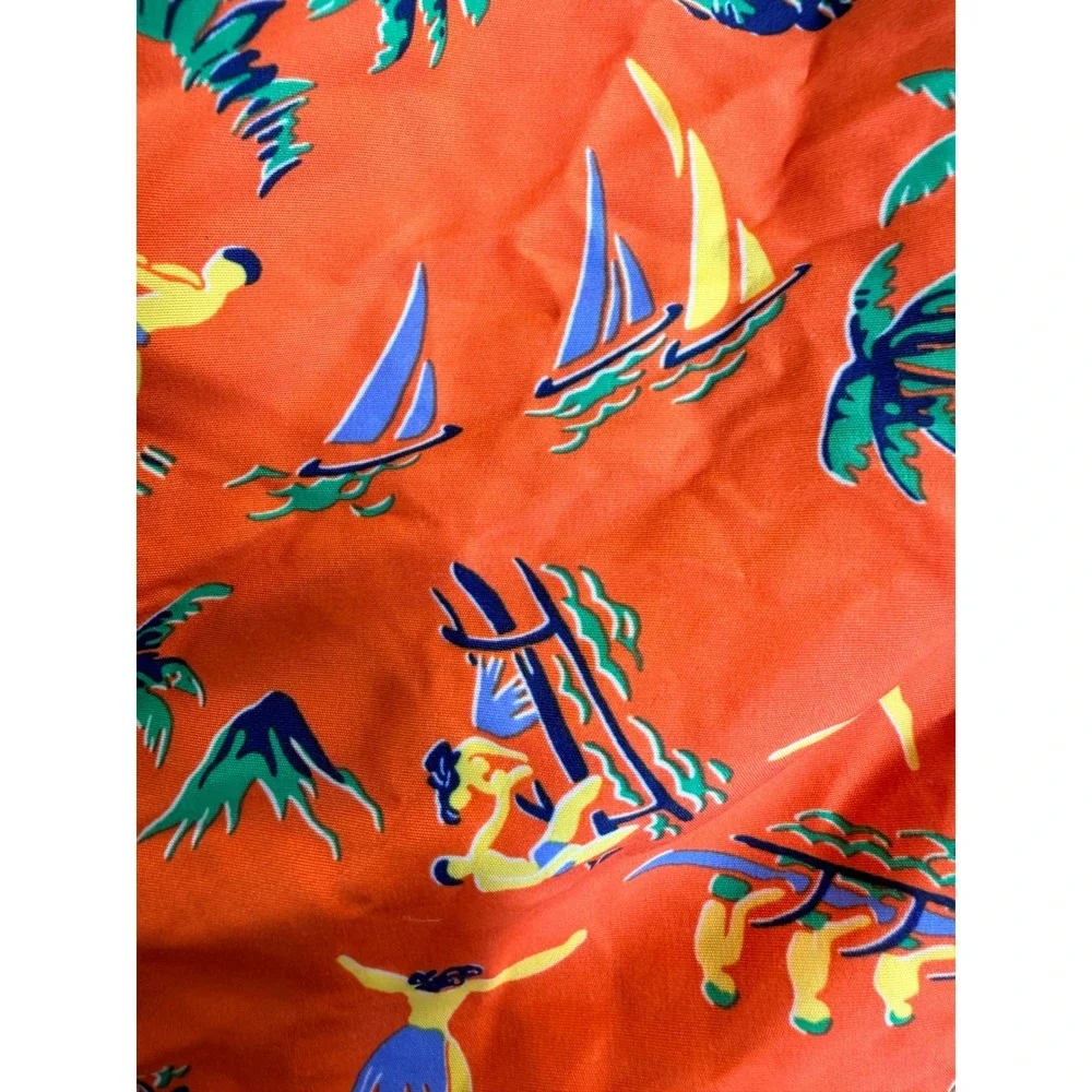 Polo Ralph Lauren Mens Orange Tropical Hula Sailboat Swim Trunks 1XB NWT